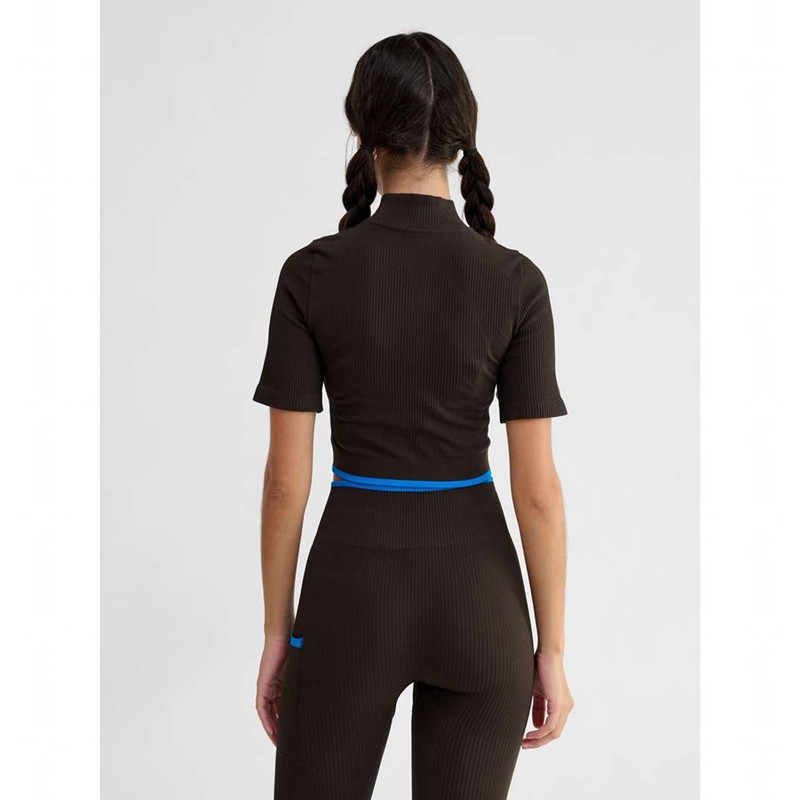Debardeur Hummel Knitteds Zip Femme Chocolat | 655218-379