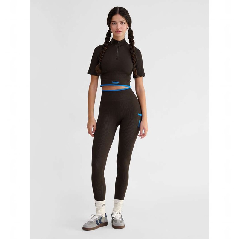 Debardeur Hummel Knitteds Zip Femme Chocolat | 655218-379