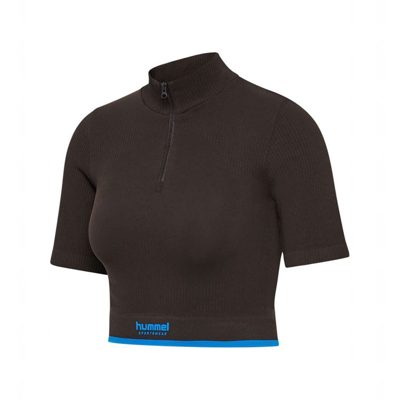 Debardeur Hummel Knitteds Zip Femme Chocolat | 655218-379