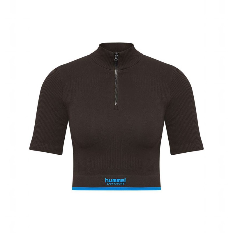Debardeur Hummel Knitteds Zip Femme Chocolat | 655218-379