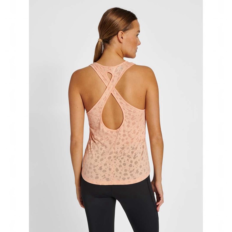 Debardeur Hummel Mt Iris Burnout Femme Abricot | 592198-336