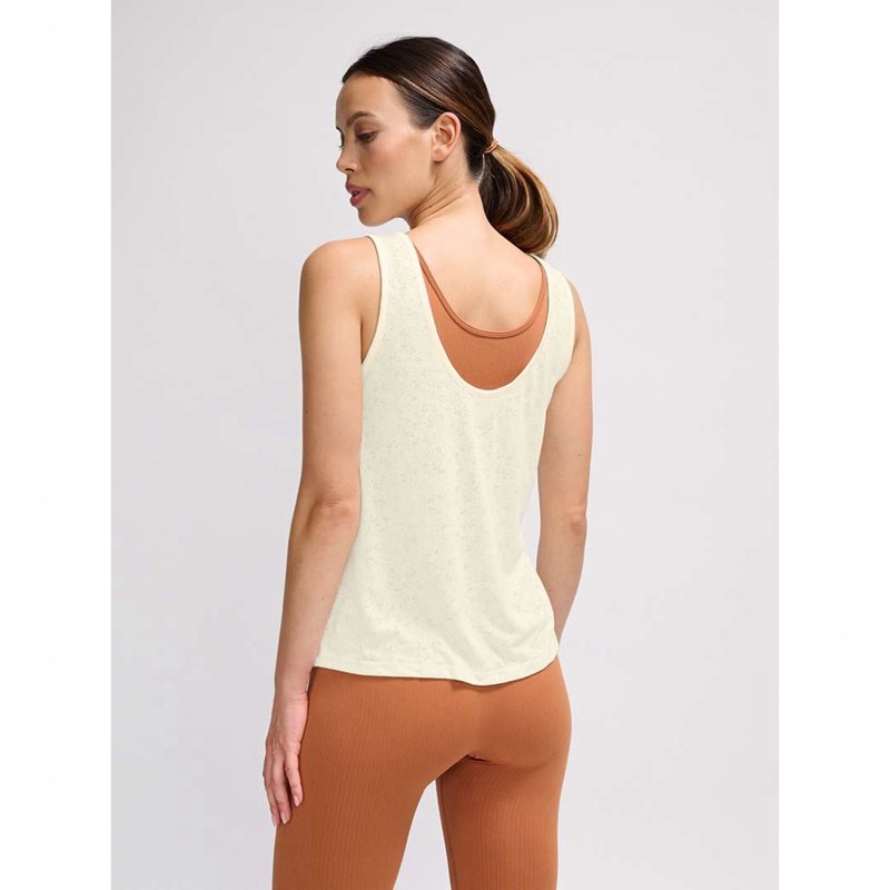 Debardeur Hummel Mt Light Burnout Femme Beige | 591791-378