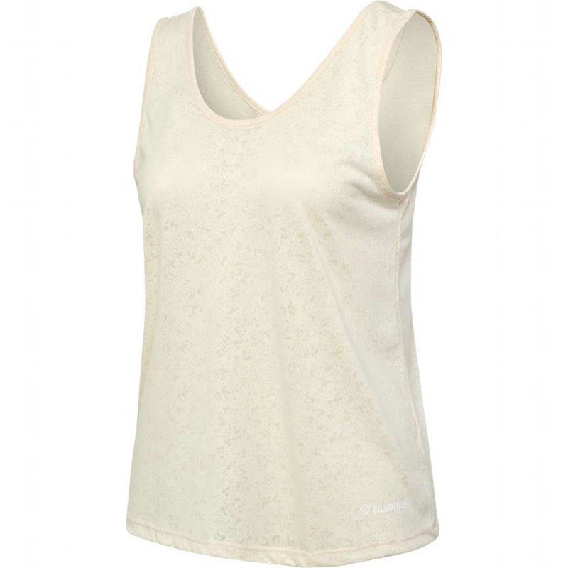 Debardeur Hummel Mt Light Burnout Femme Beige | 591791-378