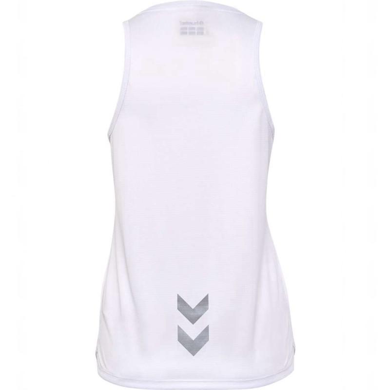 Debardeur Hummel Run Singlet S/L Femme Blanche | 069639-718
