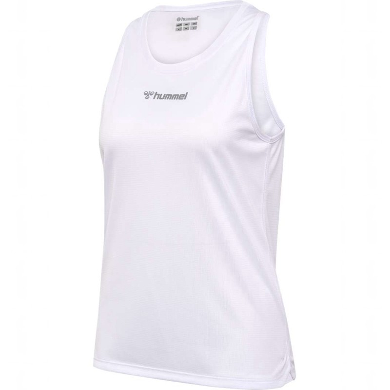 Debardeur Hummel Run Singlet S/L Femme Blanche | 069639-718