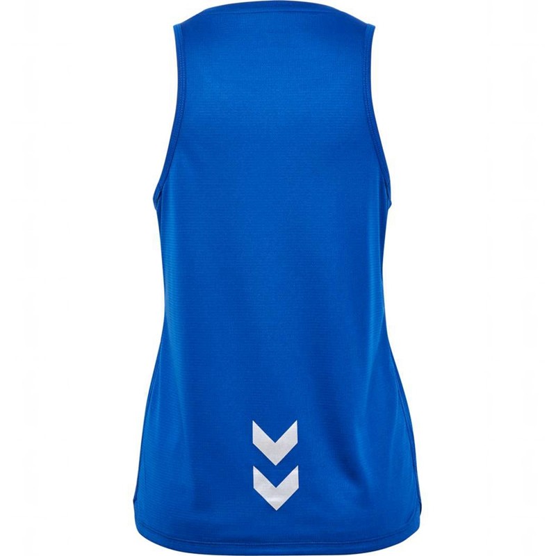Debardeur Hummel Run Singlet S/L Femme Bleu | 405592-895