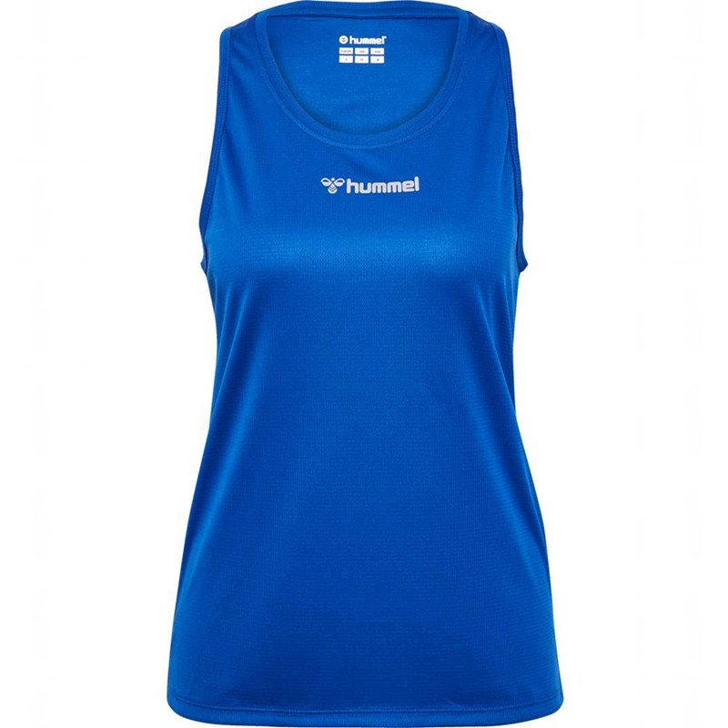 Debardeur Hummel Run Singlet S/L Femme Bleu | 405592-895
