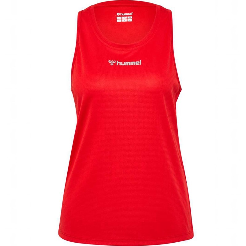 Debardeur Hummel Run Singlet S/L Femme Rouge | 707967-863
