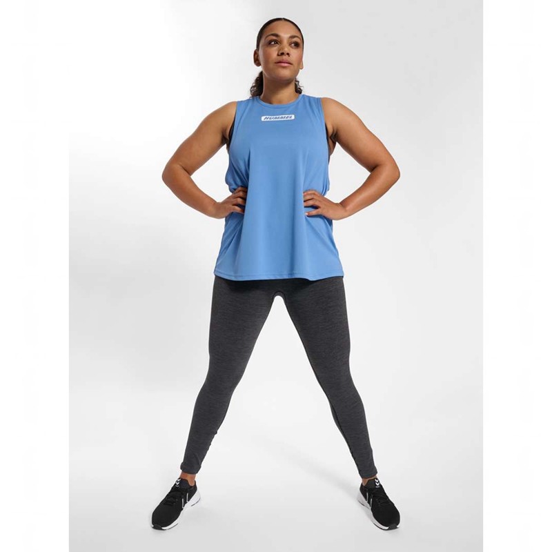 Debardeur Hummel Te Curvy Plus Femme Bleu | 459537-759