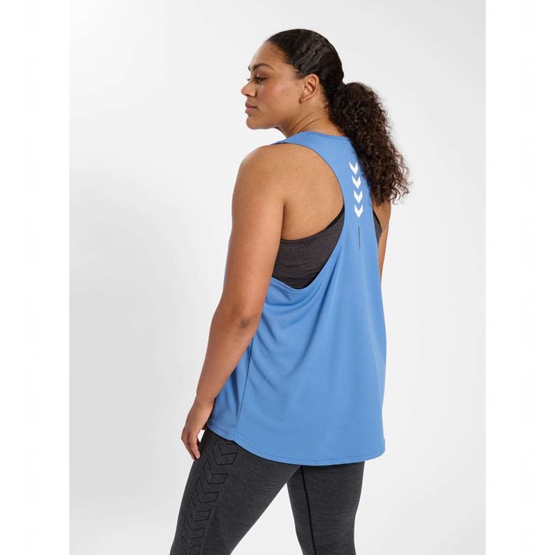 Debardeur Hummel Te Curvy Plus Femme Bleu | 459537-759