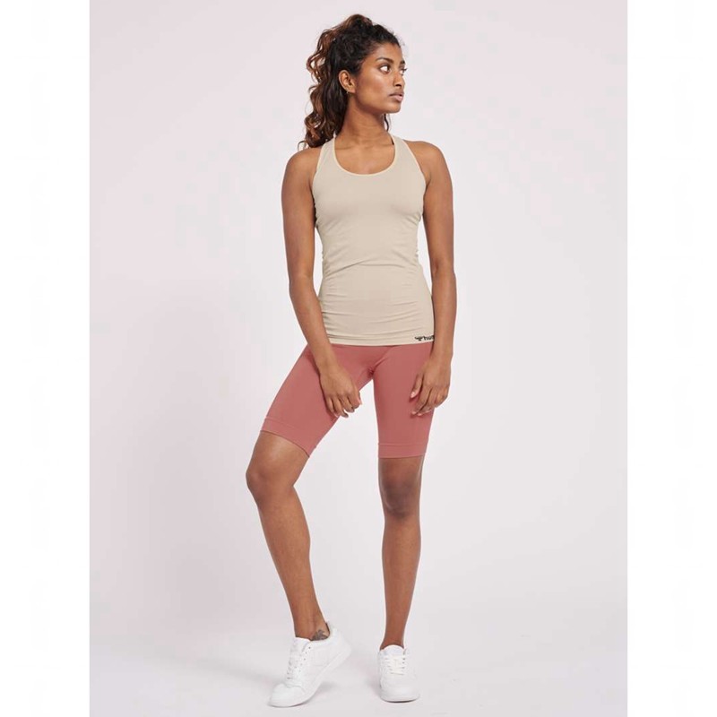 Debardeur Hummel Tif Seamless Femme Beige | 831325-746