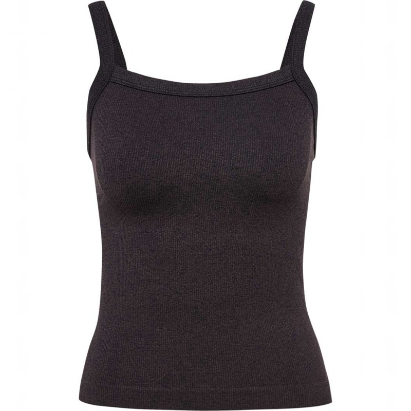 Debardeur Hummel Yoga Seamless Rib Femme Noir | 250601-449