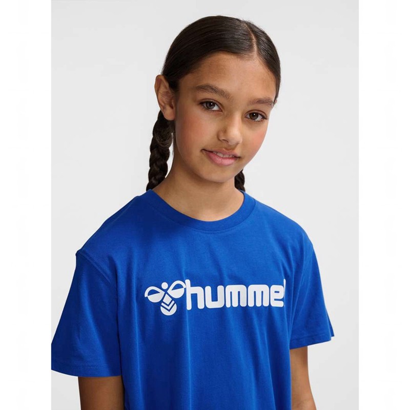 Ensembles Hummel Go 2.0 Logo S/S Enfant Bleu | 796709-532