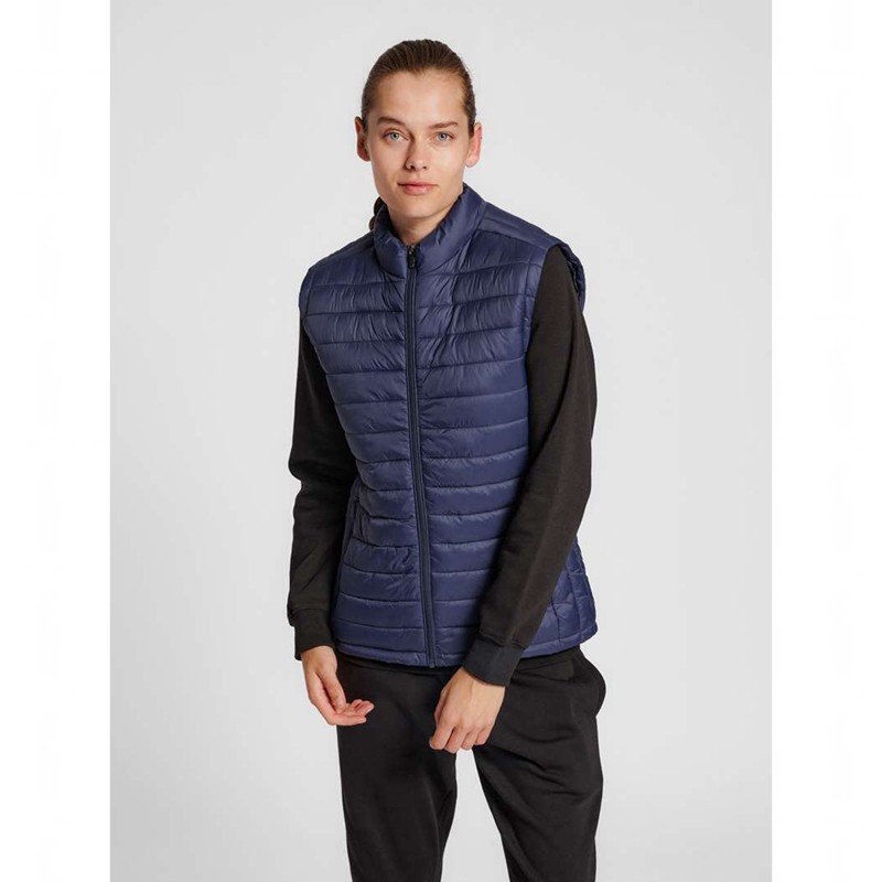 Gilet Hummel Red Quilted Femme Bleu Marine | 194649-573