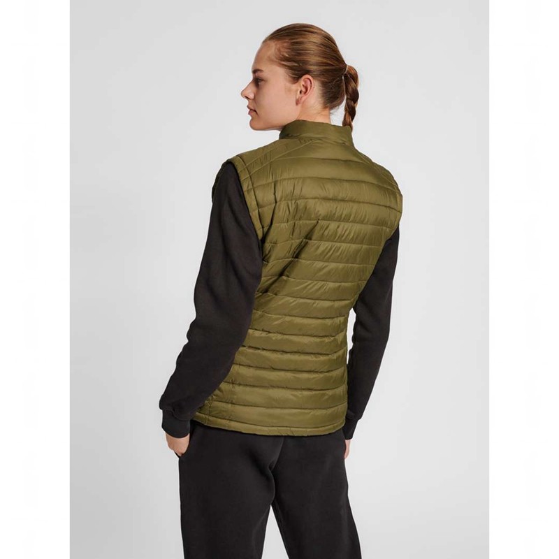 Gilet Hummel Red Quilted Femme Vert Olive | 422702-123