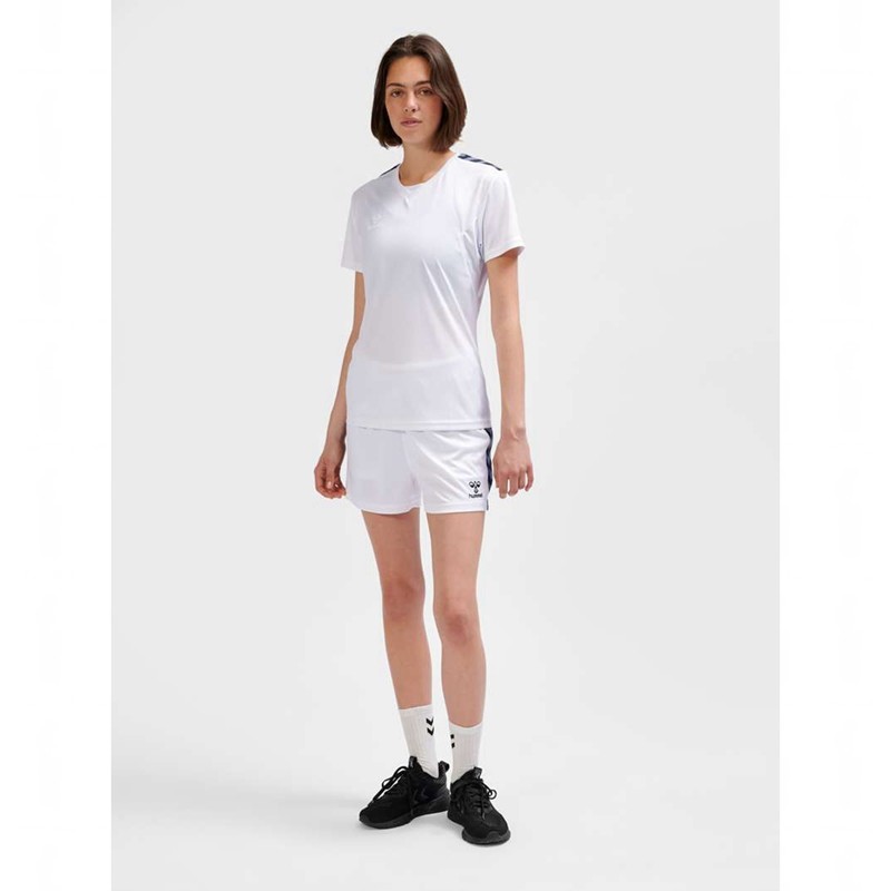Maillot Hummel Authentic Pl S/S Femme Blanche | 727299-129