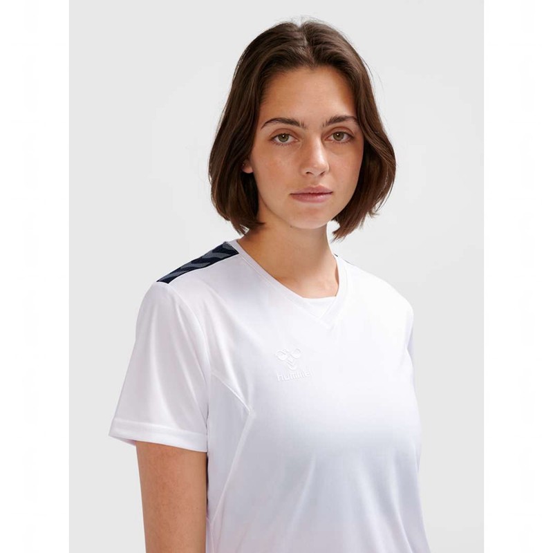 Maillot Hummel Authentic Pl S/S Femme Blanche | 727299-129
