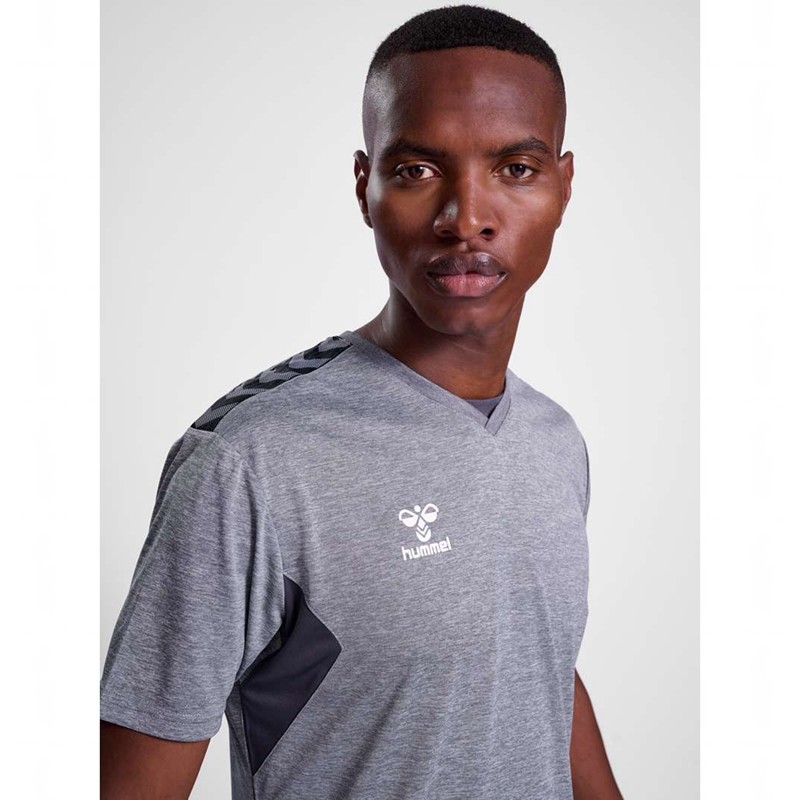 Maillot Hummel Authentic Pl S/S Homme Grise | 443710-391