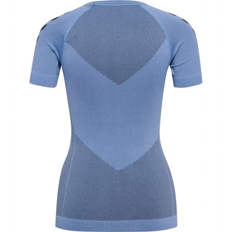 Maillot Hummel First Seamless S/S W Femme Bleu | 063725-482