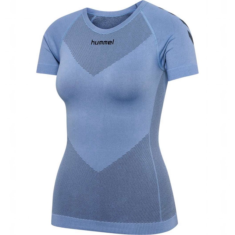 Maillot Hummel First Seamless S/S W Femme Bleu | 063725-482