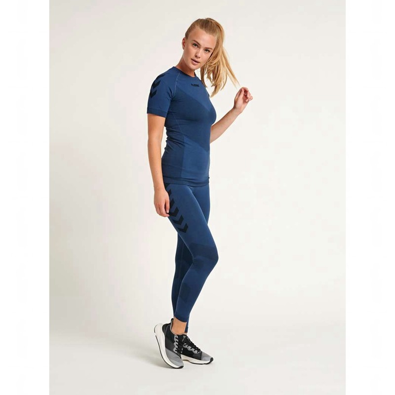 Maillot Hummel First Seamless S/S W Femme Bleu Marine | 562335-970