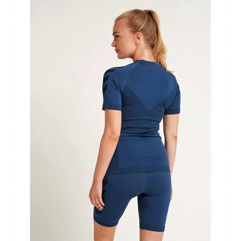 Maillot Hummel First Seamless S/S W Femme Bleu Marine | 562335-970