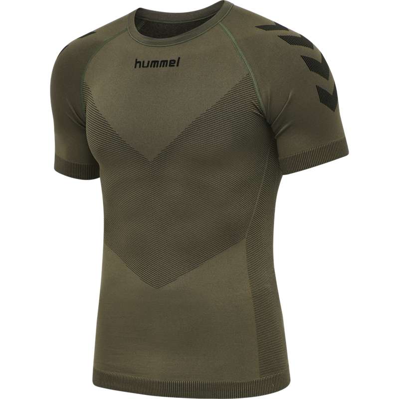 Maillot Hummel Hummel First Seamless S/S Homme Vert Olive | 275118-640