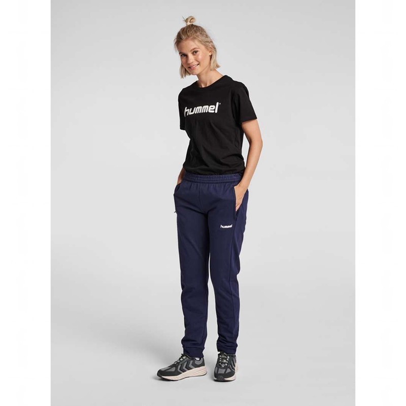 Pantalon Hummel Go Cotton Femme Bleu Marine | 806011-736