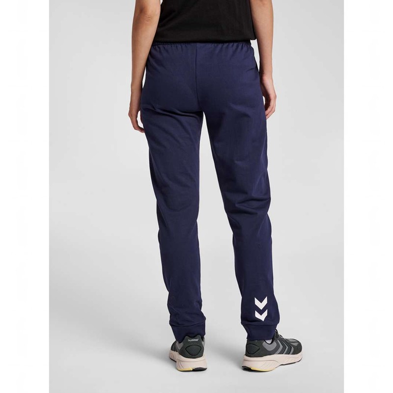 Pantalon Hummel Go Cotton Femme Bleu Marine | 806011-736