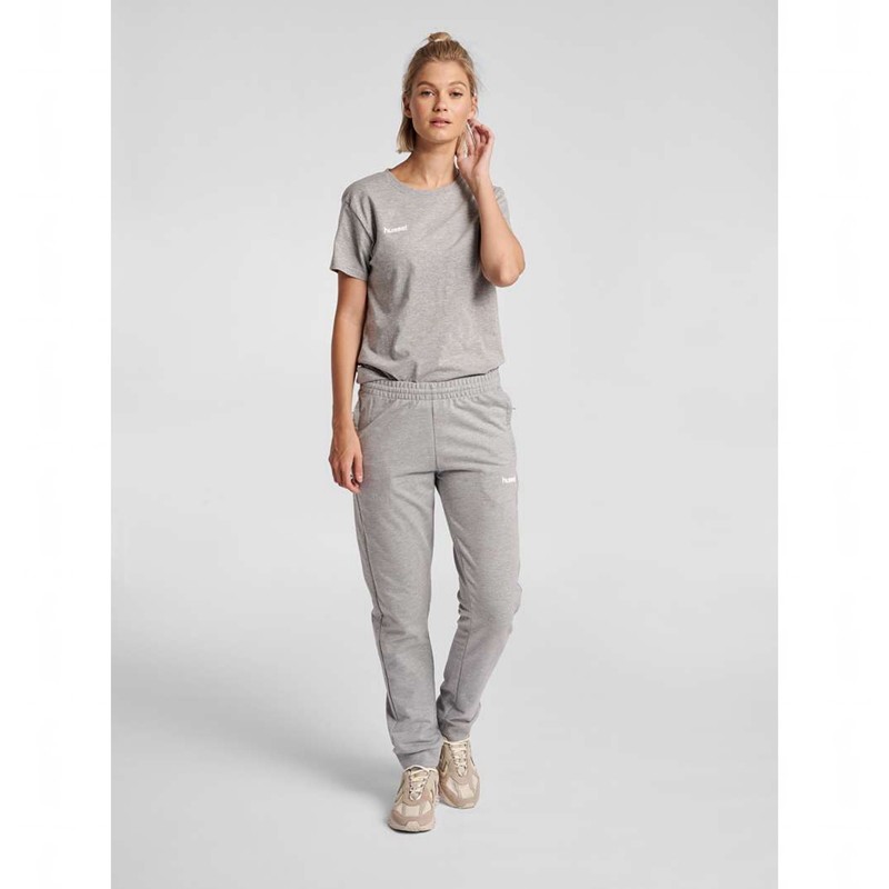 Pantalon Hummel Go Cotton Femme Grise | 521224-990