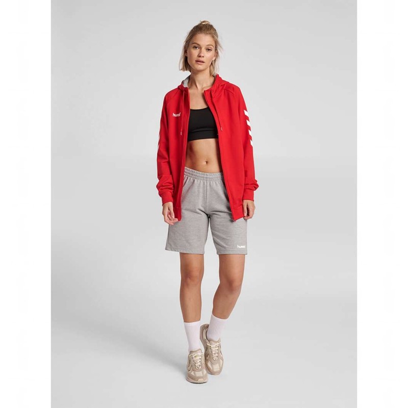 Pantalon Hummel Go Cotton Zip Femme Rouge | 885534-550