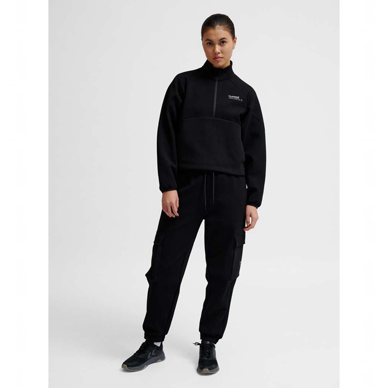 Pantalon Hummel Tech Fleece Boxy Half Zip Femme Noir | 431700-885