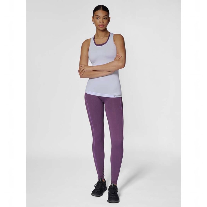 Pantalon Survêtement Hummel Tif Seamless Femme Blanche | 375943-062