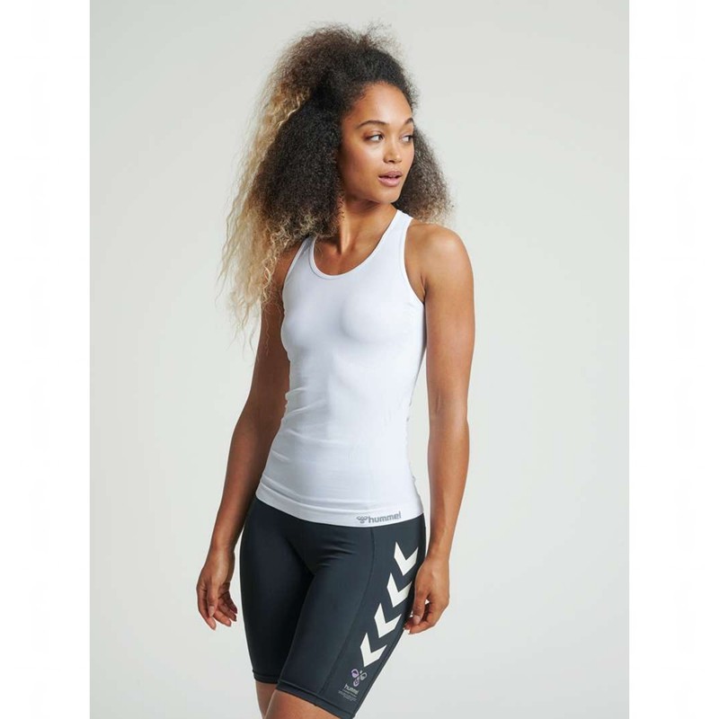 Pantalon Survêtement Hummel Tif Seamless Femme Blanche | 375943-062