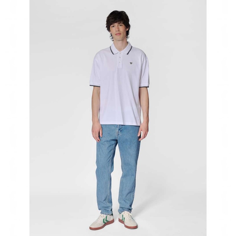 Polos Hummel Loose Shirt S/S Bee Homme Blanche | 471744-439