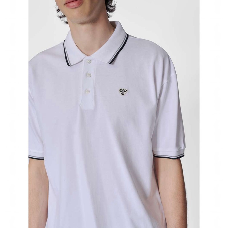 Polos Hummel Loose Shirt S/S Bee Homme Blanche | 471744-439