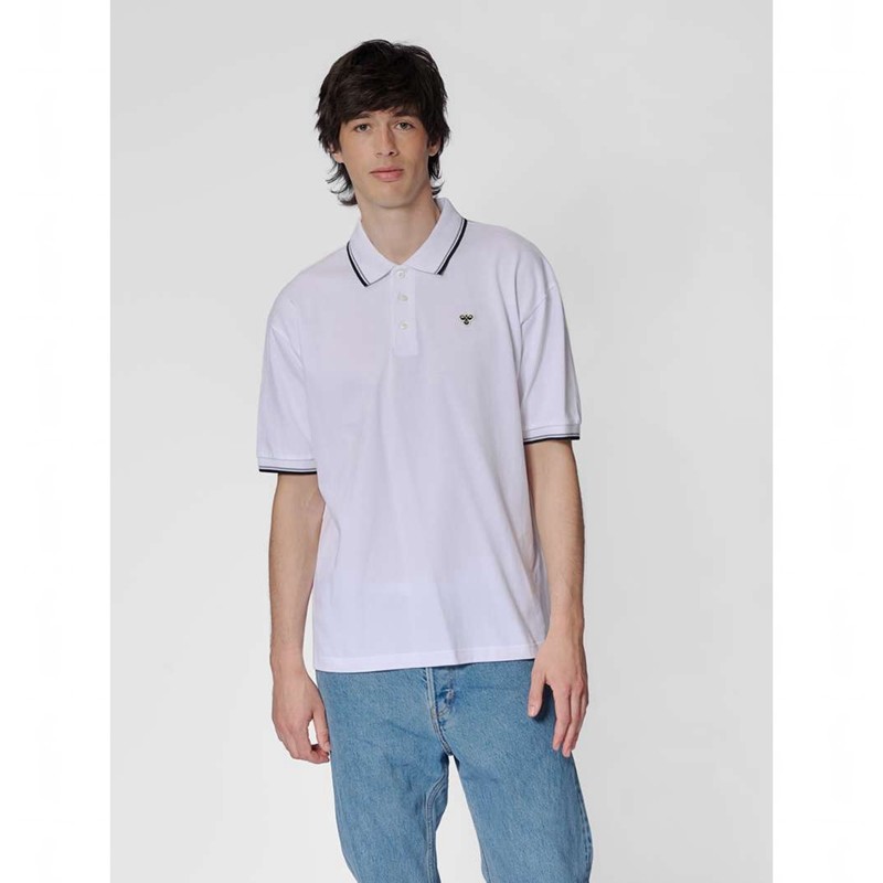 Polos Hummel Loose Shirt S/S Bee Homme Blanche | 471744-439