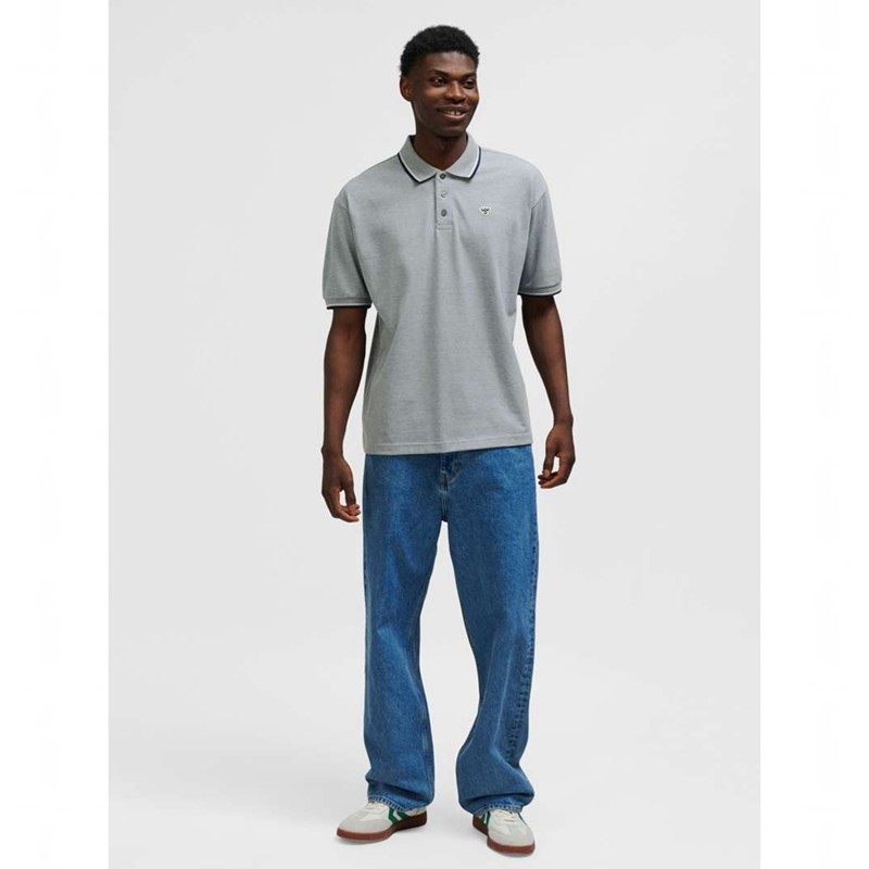 Polos Hummel Loose Shirt S/S Bee Homme Grise | 921599-995