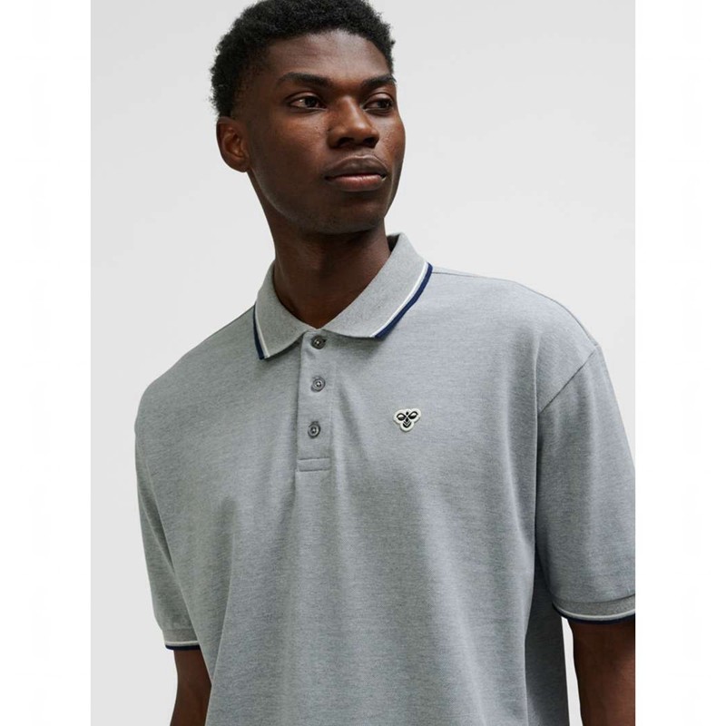 Polos Hummel Loose Shirt S/S Bee Homme Grise | 921599-995