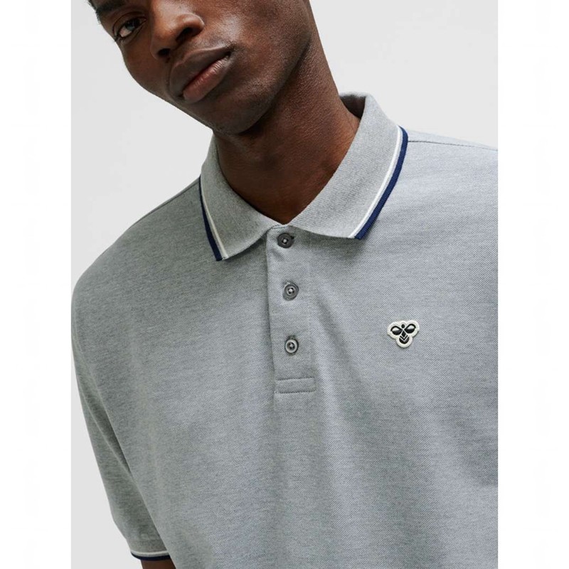 Polos Hummel Loose Shirt S/S Bee Homme Grise | 921599-995