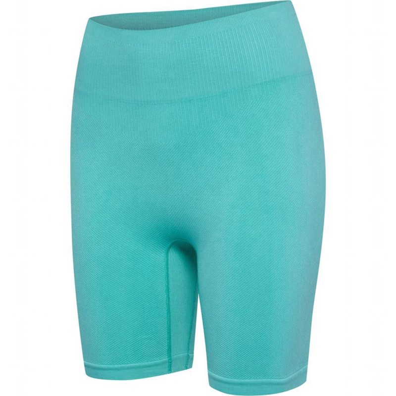 Short Hummel Alive Seamless High Waist Femme Bleu | 796917-868