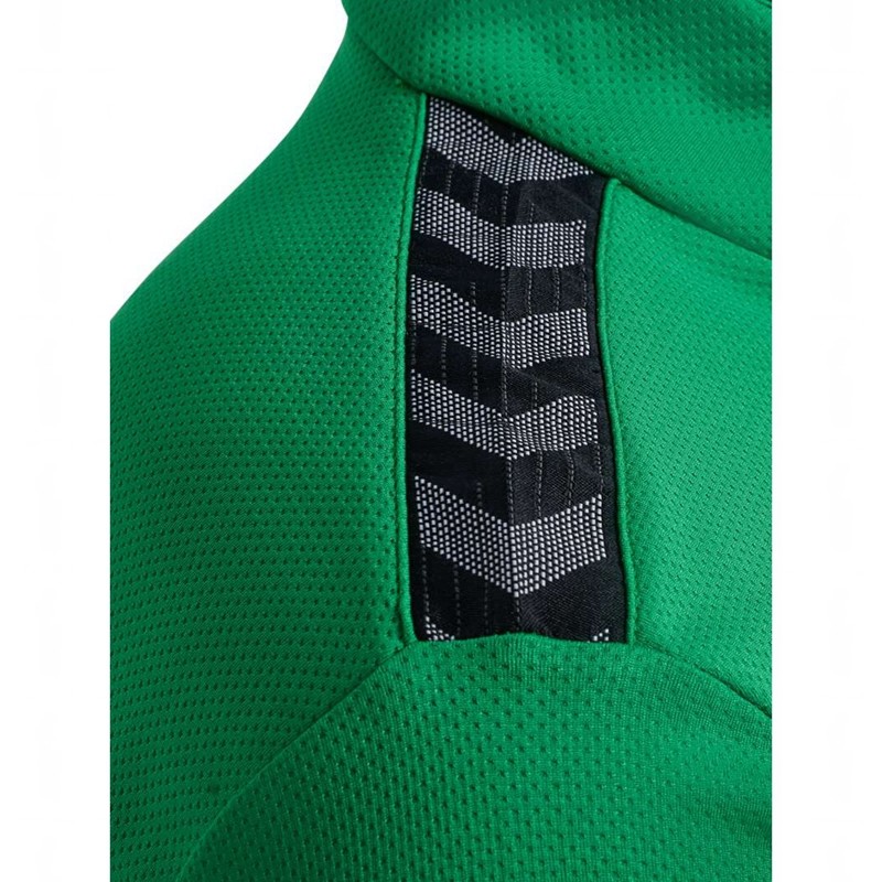 Short Hummel Authentic Half Zip Sweat Homme Vert | 762716-931
