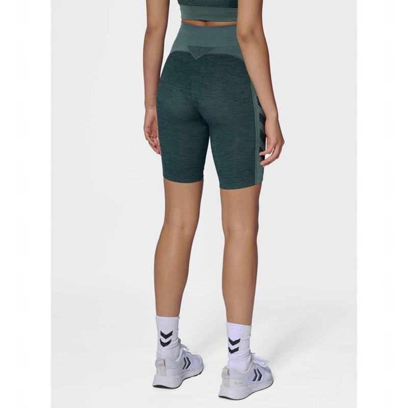 Short Hummel Clea Seamless Cycling Femme Vert | 950622-291