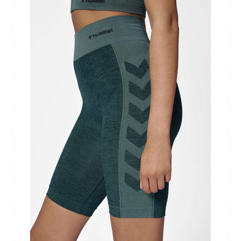 Short Hummel Clea Seamless Cycling Femme Vert | 950622-291