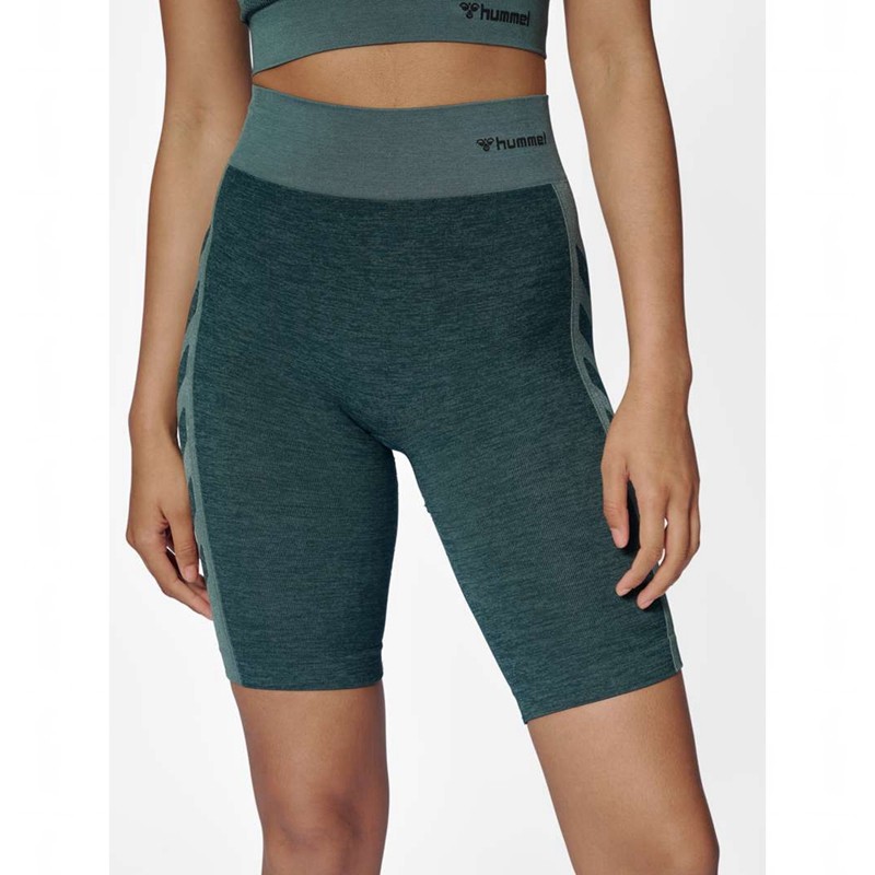 Short Hummel Clea Seamless Cycling Femme Vert | 950622-291