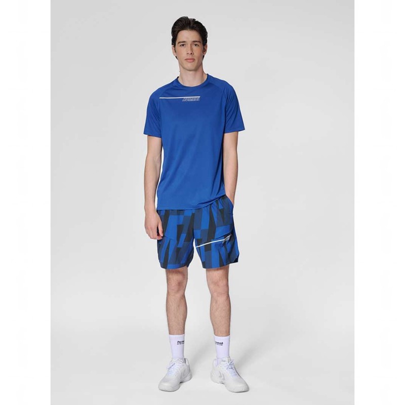 Short Hummel Court Aop Pocket Homme Bleu | 383310-490