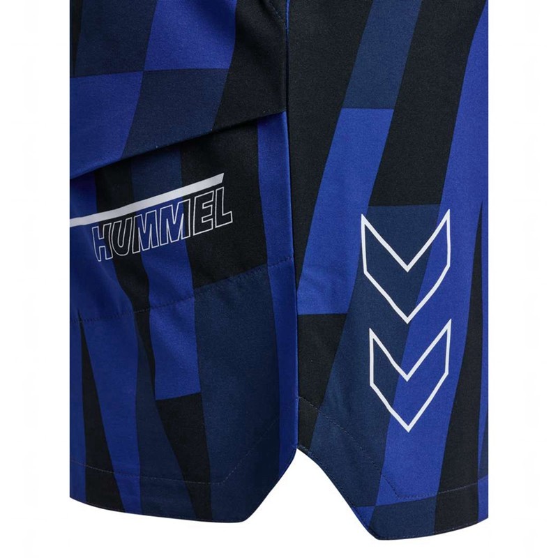 Short Hummel Court Aop Pocket Homme Bleu | 383310-490