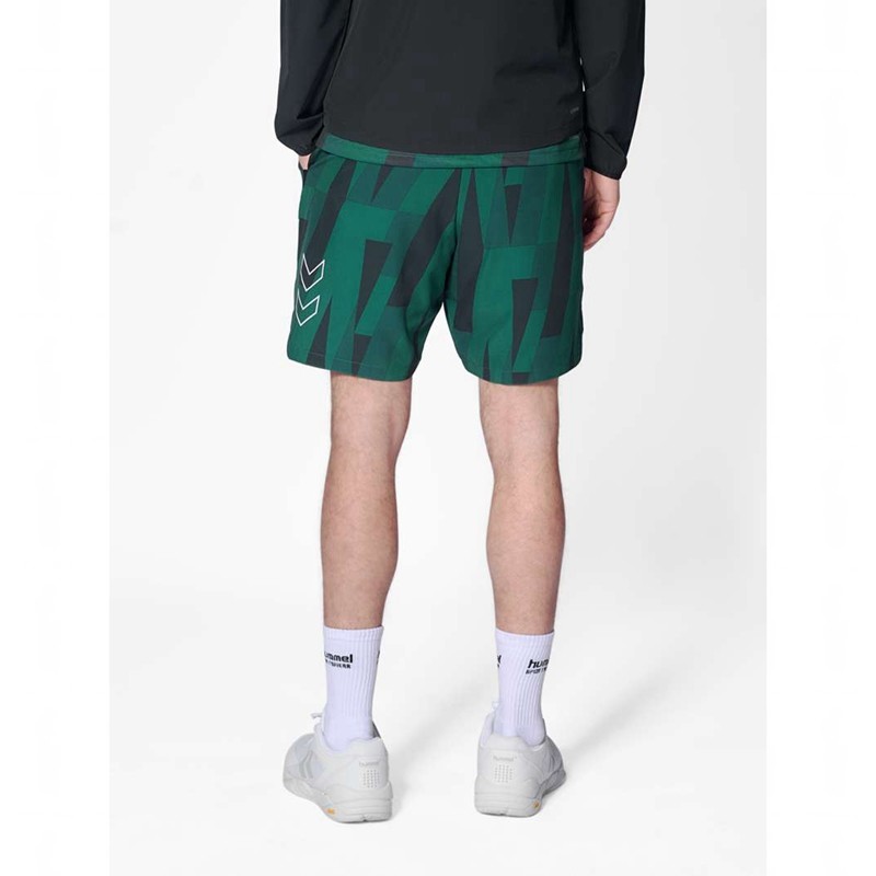 Short Hummel Court Aop Pocket Homme Vert | 691717-888