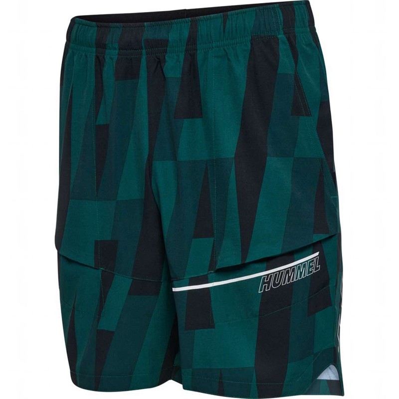 Short Hummel Court Aop Pocket Homme Vert | 691717-888