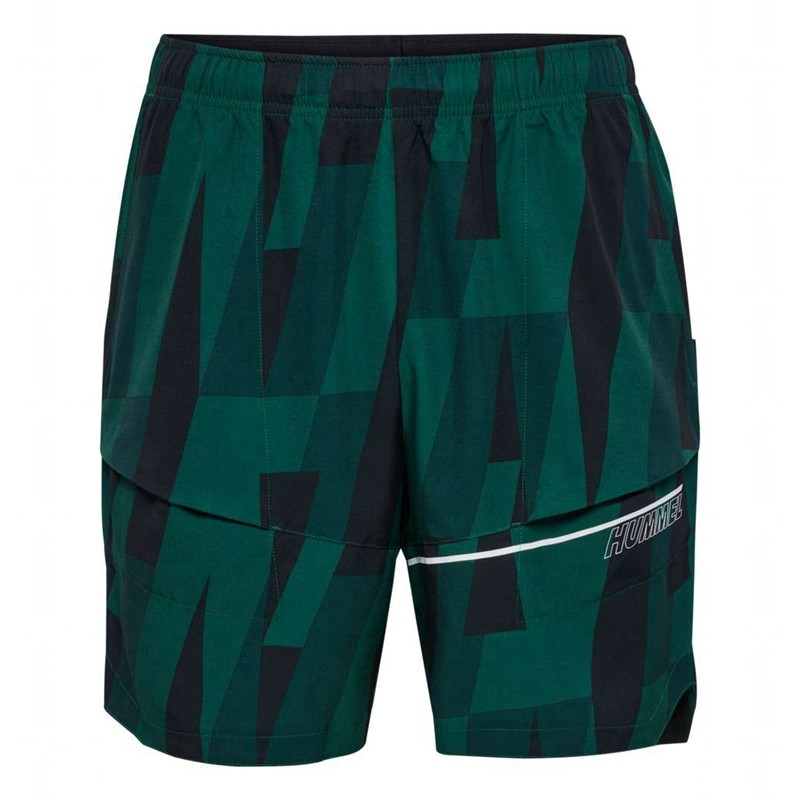 Short Hummel Court Aop Pocket Homme Vert | 691717-888